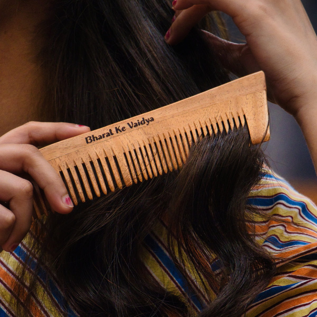 Oil-Treated Natural Neem Comb
